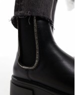 ankle boots with embellisment in black